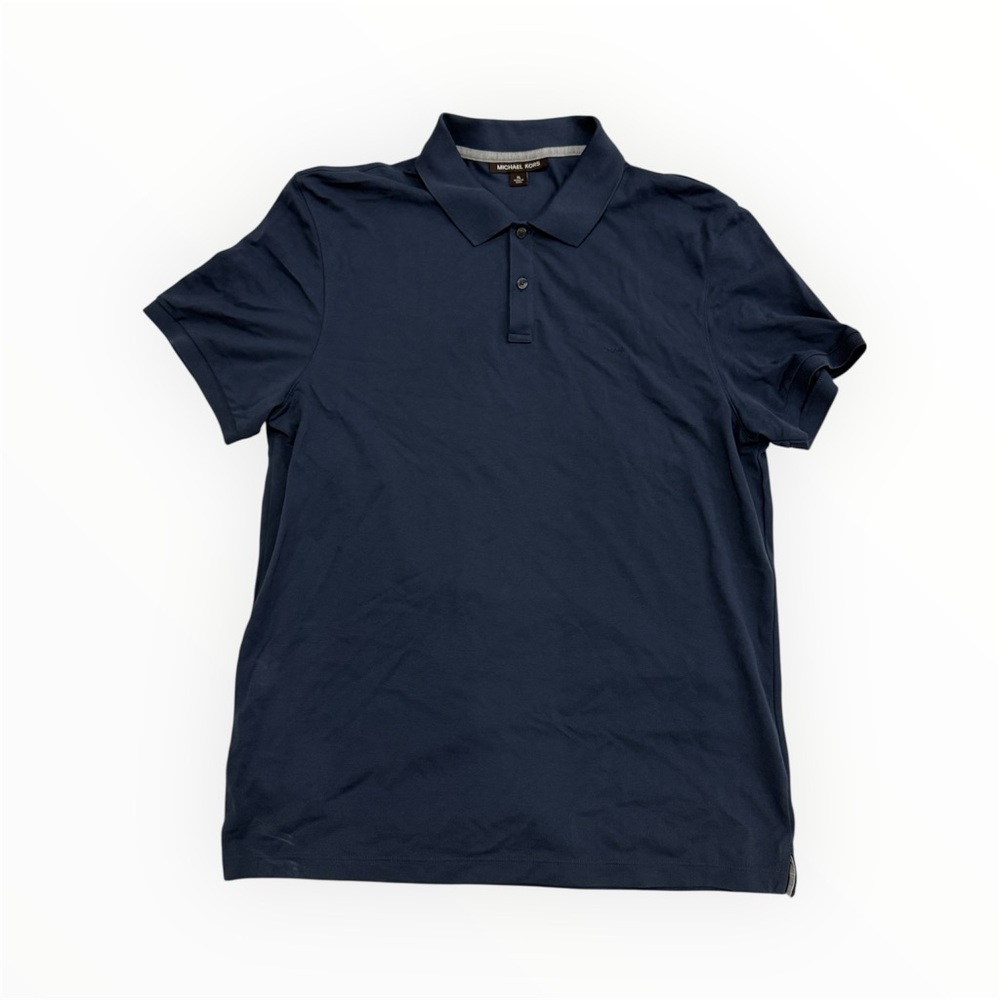 Michael Kors Navy Blue Classic Pique Fabric Polo Shirt